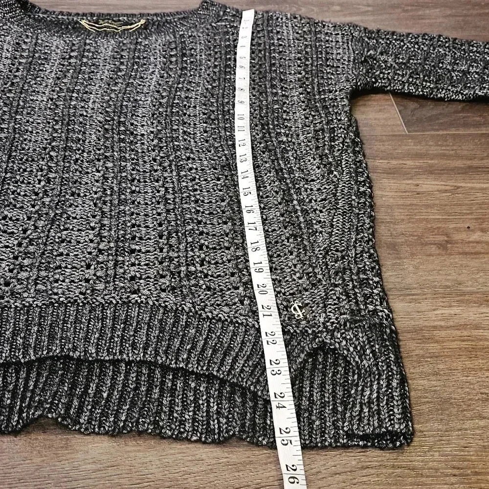 Juicy Couture Wool Blend Gold Label Knit Metallic Womens  Sweater SZ S - Picture 7 of 10